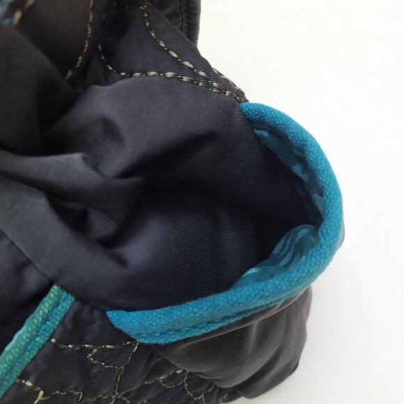 Fossil Black Nylon Floral Flap Closure Messenger Crossbody Bag - Picture 9 of 16